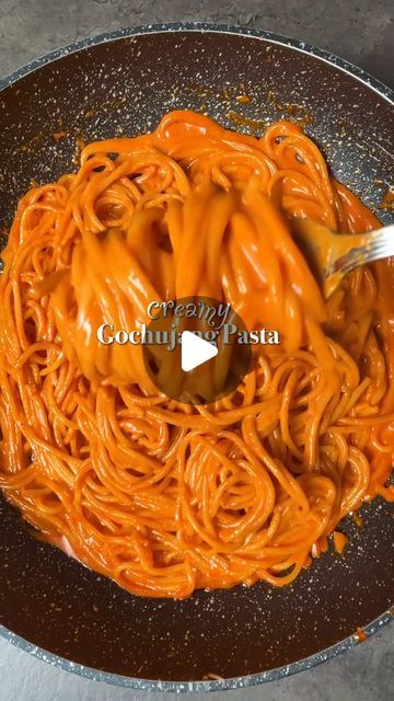 Pasta | Noodles on Instagram: "Gochujang pasta😍

Credits @joandbart

If you like spicy recipes, this one’s for you!

Ingredients:
Pasta
Olive oil
Butter
Garlic cloves
Gochujang
Cream
Mozzarella
Parmesan
Salt and pepper

Bon appétit! Lots of love

#gochujang #pasta"