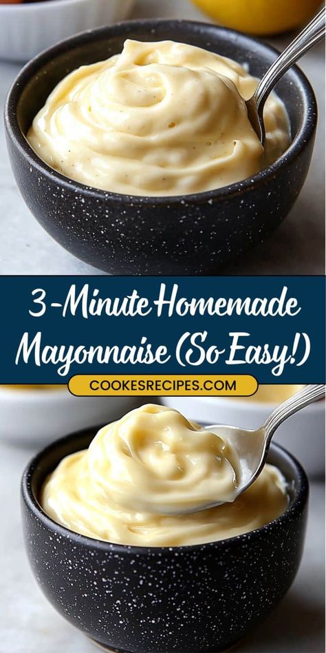 Light Mayonnaise Recipe, Jalapeno Mayo Recipe, Blender Mayonnaise Recipe, Easy Mayo Recipe, Immersion Blender Recipes, Homemade Mayo Recipe, Homemade Mayonnaise Recipe, How To Make Mayonnaise, Homemade Mayo