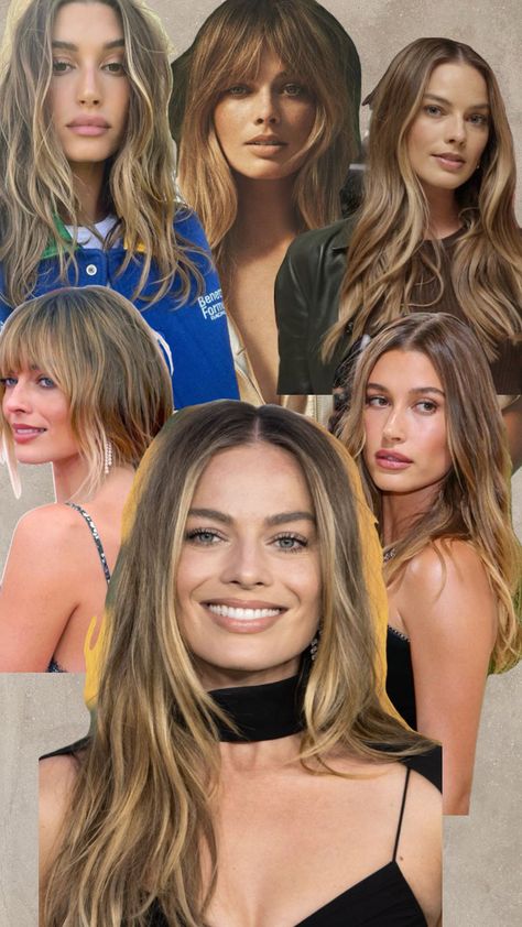 #bronde #honeybrown #lightbrown #hair #margot #robbie #hailey #bieber Hair Margot Robbie, Hailey Bieber Blonde, Hailey Bieber Hair, Margot Robbie Hair, Golden Hair, Natural Blondes, Honey Brown, Margot Robbie, Hailey Bieber