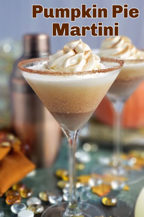 This pumpkin pie martini brings in all the fall flavors, with the perfect mix of spice, sweetness, and a little kick. Be prepared to make everyone a second round. via @cmpollak1 Pumpkin Pie Martini Recipe, Pig Recipes, Pumpkin Martini, Pumpkin Pie Martini, Dessert Waffles, Fall Cocktail, Martini Recipe, Drinks To Make, Chocolate Liqueur