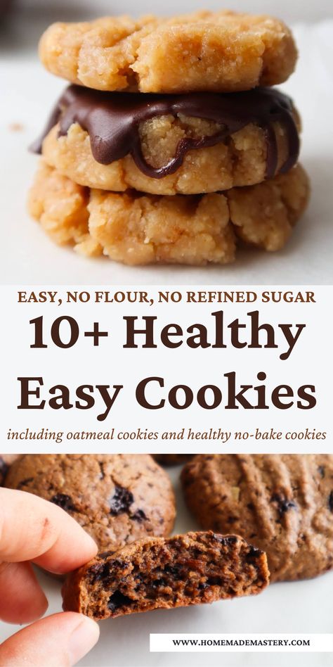 Healthy Fruit Cookies, Healthy Sugar Cookies For Kids, No Salt Cookie Recipes, Healthy Cookies Easy, Healthy Biscuits For Kids, No Refined Sugar Recipes, Healthy Cookies For Toddlers, Healthy Cookies No Sugar No Flour, No Bake Healthy Cookies