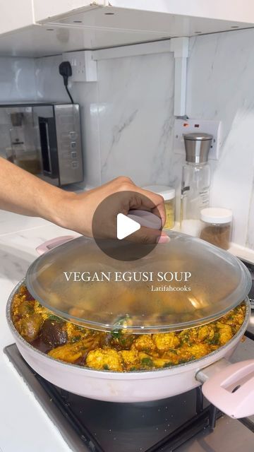 Latifah Cooks on Instagram: "Vegan egusi soup from her majesty. 

Mushrooms 
Pepper mix
Egusi paste
Palm oil
Locust powder
Kale
Seasoning 
Water" Vegan Egusi, Fufu Egusi Soup, Vegan Egusi Soup, How To Make Egusi Soup Video, Butterfly Soup Akasha, Palm Oil, African Food, Hearty Meals, Kale