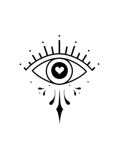 Flash Art Tattoo Simple, Small Eye Tattoo, Eye Flower Tattoo, Mini Flash Tattoo, Flower Tattoo Stencil, Seeing Eye Tattoo, All Seeing Eye Tattoo, Eye Flower, Evil Eye Tattoo