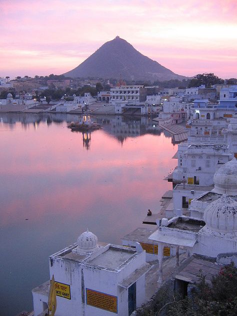 Pushkar, Rajasthan. This is how I remember Pushkar... silence at the ghats, in peaceful sunset lights... Pushkar Rajasthan, Backpacking Destinations, Amazing India, Travel India, Rajasthan India, Bhutan, Incredible India, India Travel, Pretty Places