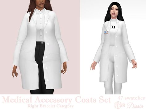 Sims 4 Lab Coat Accessory, Sims 4 Cc Scientist Coat, Sims 4 Cc Scientist Outfit, Medical Sims 4 Cc, Ts4 Scientist Cc, Ts4 Doctor Cc, Sims 4 Hospital Clothes, Sims 4 Doctor Career, Sims 4 Greys Anatomy Cc