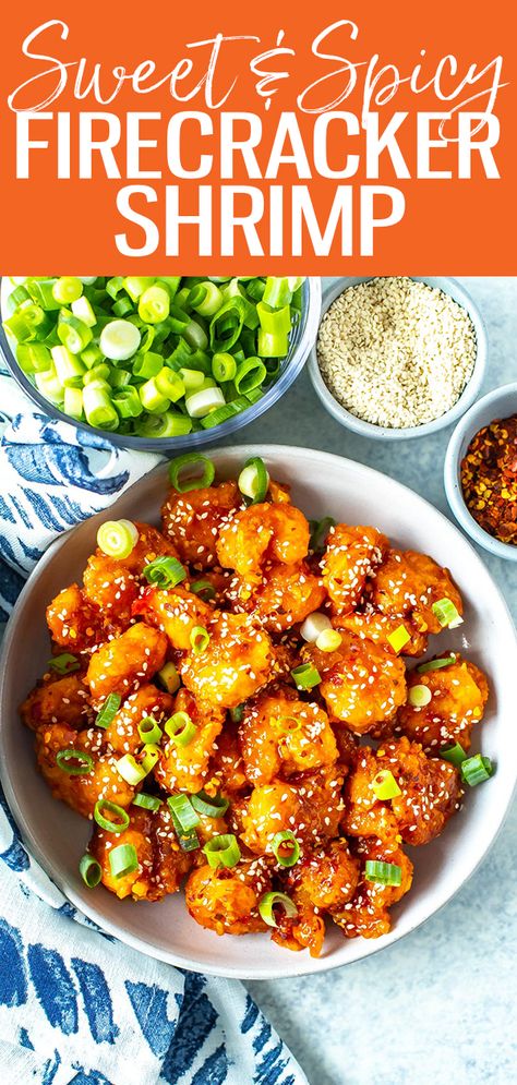 Firecracker Shrimp, Sweet And Spicy Shrimp, Broccoli And Rice, Breaded Shrimp, Protein Meal, Spicy Shrimp, Shrimp Dishes, Meal Prep Bowls, Cooking Lessons