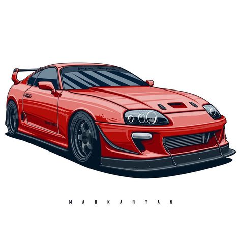 Oleg Markaryan on Instagram: “Toyota Supra. Owner: @moesupra. You can also order the the art with your car. I accept orders. Write me DM or email. #5 #olegmarkaryan…” Oleg Markaryan, Auto Racing Art, Dibujos Toy Story, Car Iphone Wallpaper, Supra Mk4, Japanese Sports Cars, Toyota Supra Mk4, Bike Illustration, Automotive Artwork