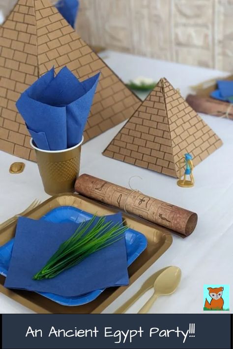 Step into the world of the Pharaohs with our easy and inexpensive DIY ideas for an unforgettable Ancient Egypt party! Find ideas for budget-friendly decorations, games, and activities that will make your celebration stand out without breaking the bank. Experience the magic of Ancient Egypt and make your party an historical hit. Click here to check it out! Cleopatra Birthday Party Ideas, Egyptian Themed Party Decoration, Egypt Theme Party, Ancient Egypt Party, Egypt Decorations, Egypt Party, Egyptian Themed Party, Egypt Vbs, Egypt Games