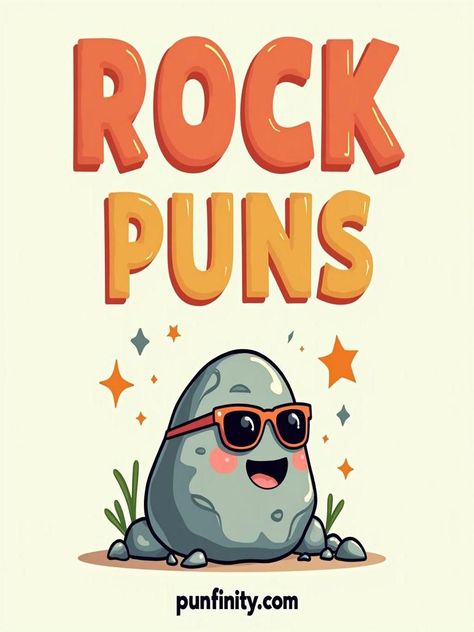 rock puns Geology Puns, Rock Puns, Geology Humor, Classic Rock Albums, Rock Quotes, Rock Around The Clock, Funny Rock, Best Puns, Best Rock