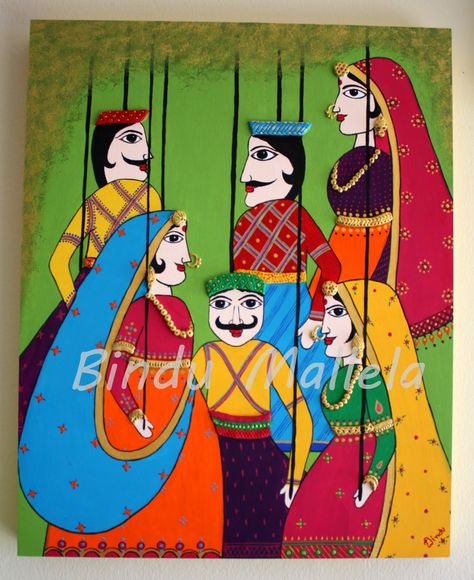 Three Paintings, Rajasthani Painting, Rajasthani Art, Saree Painting, Fabric Painting On Clothes, Pichwai Paintings, Indian Painting, Madhubani Art, Indian Folk Art