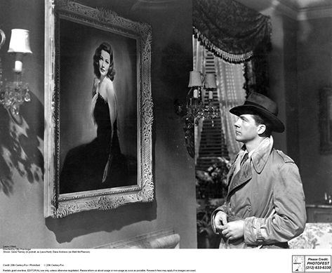 Laura (1944) Laura 1944, Classic Film Noir, Dana Andrews, Gene Tierney, Noir Movie, Jennifer Jones, Christopher Reeve, Classic Romance, Vincent Price