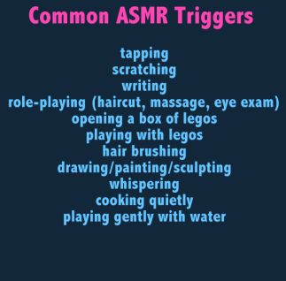 Picture 16 Asmr Ideas, Brushing Hair, Dysautonomia Pots, Information Board, Face Pores, Psychology Major, Quiet Room, Calming Sounds, Latex Gloves