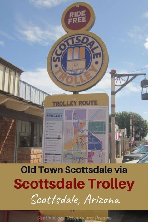 Exploring Old Town Scottsdale, Arizona and beyond on the Scottsdale Trolley #Arizona #Scottsdale #trolley Old Scottsdale Arizona, Old Town Scottsdale Arizona, Scottsdale Shopping, Scottsdale Old Town, Phoenix Travel, Sedona Travel, Arizona Trip, Break Ideas, Arizona Vacation