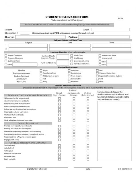 Image of editable student observation form 2 free templates in pdf word student observation form template doc. Student observation form template, Business forms help in running a company easily and successfully by keeping information about various business task... Student Observation Checklist, Student Observation Form, Classroom Observation Checklist, Teacher Observation Form, Classroom Observation Form, Teacher Observation, Classroom Observation, School Counsellor, Special Needs Teacher