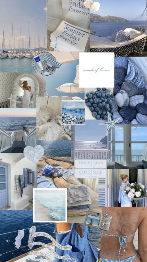 summers coming 🌊 #coastalaesthetic #coastal #beach #beachlife #coast Coastal Blue Background, Costal Pictures, Beach Blue Aesthetic, Coastal Collage, Navy Blue Rooms, Costal Bedroom, Coastal Western, Costal Granddaughter, Calm Room