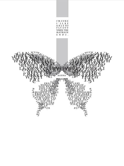 mariposa Calligram Ideas, Typography Butterfly, Metamorphosis Graphic Design, Graphic Design Butterfly, Butterfly Typography, Butterfly Typography Design, Butterfly Effect Graphic Design, Nature Typography, Butterfly Metamorphosis Illustration