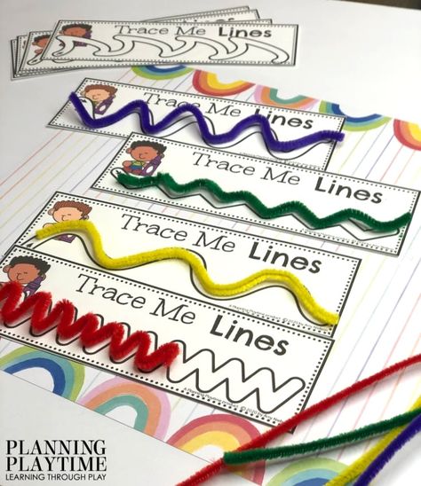 February Morning Tubs - Line Tracing Cards. Find different ways to trace. Morning Centers, Morning Centers Kindergarten, Sensory Tubs For Kindergarten, Busy Box Ideas, Morning Boxes Preschool, Morning Tub Ideas, Prek Morning Activities, Preschool Morning Bins, Morning Task Boxes