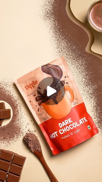 Klickopedia - A World of Visuals on Instagram: "Explore the detailed process behind Tiggle's hot chocolate with us. 📷 From sourcing the perfect ingredients to expertly styling and capturing each shot, we ensure every frame captures the essence of pure delight. Join us behind the scenes as we bring our passion for product photography to life. . . . . . . #vikrambhansali #klickopedia #productphotoshoot #productphotogrqphy ##productshoot #photostudio ##photographyproces #behindthescenes #indianphotography #sharktankindia #tiggle #sharktanks3" Hot Chocolate Product Photography, Hot Chocolate Photography, Chocolate Product Photography, Chocolate Pack, Chocolate Powder, Chocolate Topping, Indian Photography, Chocolate Sauce, Chocolate Pudding