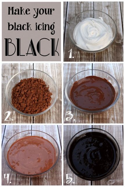 Black Icing, Black Food Coloring, Cakes To Make, Icing Frosting, Black Food, Clotted Cream, Cookie Icing, Cake Icing, Icing Recipe