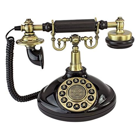 Design Toscano Brittany Neophone 1929 Reproduction Telephone *** Find out more about the great product at the image link. British Telephone Booth, Telephone Design, Antique Phone, Audio Guest Book, Antique Telephone, Wall Phone, Telephone Booth, Retro Phone, Vintage Phones