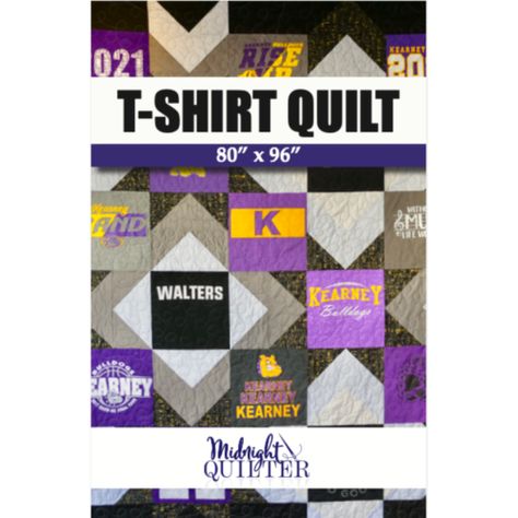 Midnight Quilter Tshirt Quilt, Angela Walters Quilts, T Shirt Quilt Designs, T Shirt Quilt Patterns Free, T Shirt Quilt Ideas, Tee Shirt Quilts Ideas, T Shirt Quilts Ideas Layout, T Shirt Quilt Pattern, Tshirt Quilts Ideas Layout