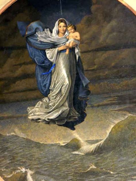 Etheldredasplace: The Personification of History and Stella Maris One of the most Beautiful pictures of Mary and the Infant Jesus I've ever seen Mother Of Christ, Blessed Mary, Stella Maris, Images Of Mary, Mama Mary, Religious Pictures, Queen Of Heaven, San Michele, Divine Mother