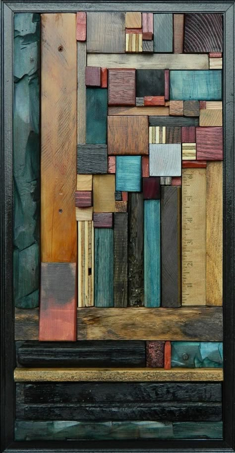 Antique Window Frames, Scrap Wood Art, Wood Collage, Painted Wood Walls, Wood Wall Art Diy, Wood Wall Sculpture, Wall Art Wood, Wall Art Diy, Diy Holz