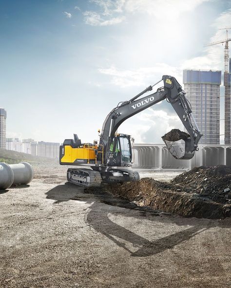 New Volvo, Excavator Machine, Social Media Images Design, Rock Amp, Construction Fails, Diesel Mechanics, Heavy Construction Equipment, Civil Construction, Construction Machines