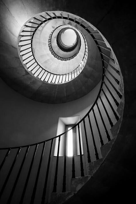 Cantilever Staircase, Foto Scale, Stunning Staircases, Shadow Architecture, Stair Art, Spiral Staircases, A Level Art Sketchbook, Art Gallery Interior, Stone Stairs