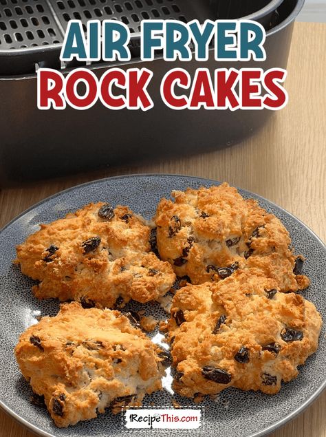 Air Fryer Rock Cakes Air Fryer Rock Cakes, Airfryer Cakes Recipes, Air Fryer Small Cakes, Air Fryer Biscuit Recipes, Air Fryer Buns, Air Fryer Cakes Recipe, Airfryer Cake Recipes, Air Fryer Baking Recipes, Air Fryer Cakes