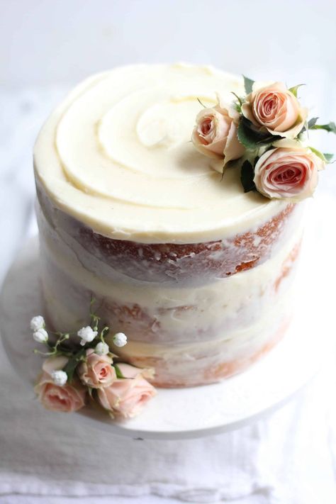 Cake Archives - The Baker Chick Unfinished Cake Look, Semi Naked Wedding Cake With Flowers, Nude Cake Ideas, Semi Naked Cake Birthday, Naked Cake Design, Naked Cake Birthday, Simple Cake Ideas, Nude Cake