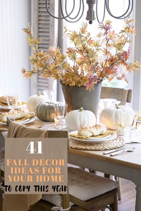 Beautiful and easy ways to update every room in your home with fall decor. Plus, my favorite finds in fall decor for 2019! #falldecor Heirloom Pumpkins, Cozy Candlelight, Vibeke Design, Fall Table Settings, Fall Thanksgiving Decor, Autumn Decorating, Fall Tablescapes, Elegant Fall, Special Dinner