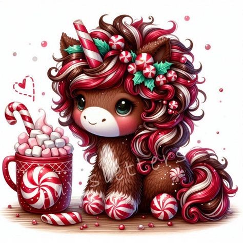 Peppermint Cocoa Unicorn Clip art 10 High Res Watercolor JPGs, Junk Journal, Scrapbooking, Christmas Cards, Digital Download, Printables Art Add a dash of festive magic to your holiday projects with the Peppermint Cocoa Unicorn Clipart collection! This set of 10 high-resolution watercolor JPGs features adorable unicorns enjoying the warmth of peppermint cocoa, surrounded by candy canes, holiday decorations, and cozy winter vibes. Perfect for junk journals, scrapbooking, Christmas cards, and digi Bff Christmas Pictures, Christmas Cards Digital, Cute Christmas Clipart, Unicorn Clip Art, Peppermint Cocoa, Unicorn Clipart, Christmas Cozy, Baby Highland Cow, Unicorns Clipart