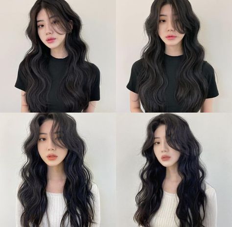 Asian Hair Perm, Wave Perm Short Hair, Curly Asian Hair, Korean Wavy Hair, Wavy Perm, Long Hair Perm, Korean Hairstyles, Hair Perm, Hair Style Korea