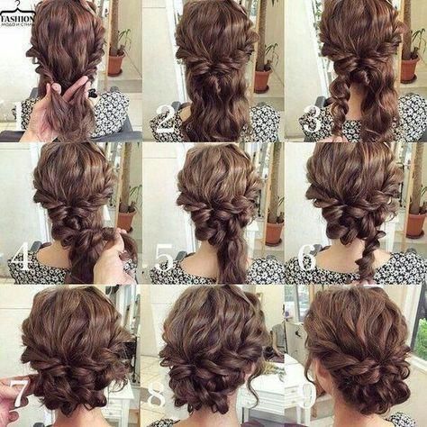 Updo Ideas, Wedding Hairstyles Medium Length, Updo Tutorial, Bun Updo, Hair Bun Tutorial, Curly Hair Updo, Easy Updos, Trendy Wedding Hairstyles, Braided Bun