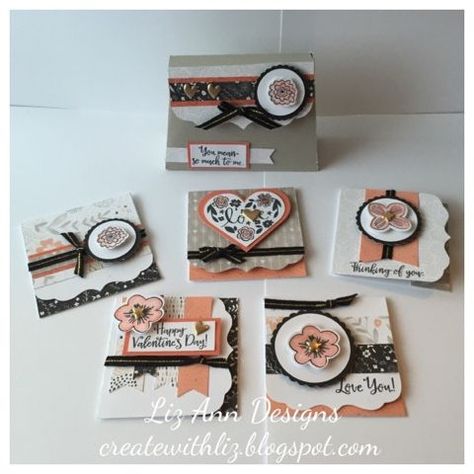 Charlotte Card Holder with Matching 3x3 Cards | Create with Liz | Bloglovin’ Homemade Card Designs, 3x3 Cards, Mini Note, Valentine Love Cards, Pop Box, Mini Cards, Ctmh Cards, Box Cards, Mom Cards