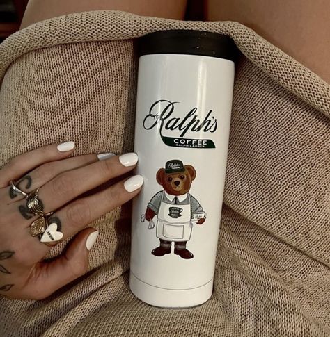 Polo Ralph Lauren Aesthetic, Coffee Cup Aesthetic, Ralph Lauren Aesthetic, Twitter Aesthetic, Cup Aesthetic, Club Aesthetic, Bear Sweater, Clubbing Aesthetic, Rich Girl Lifestyle