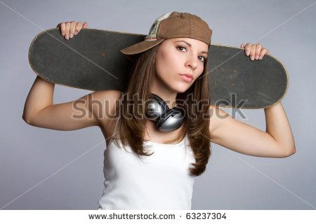 Holding Skateboard, Skater Poses, Girl Skateboard, Girl Skater, Fitness Wear Outfits, Skateboard Girl, Skater Girl, Last Words, Human Reference