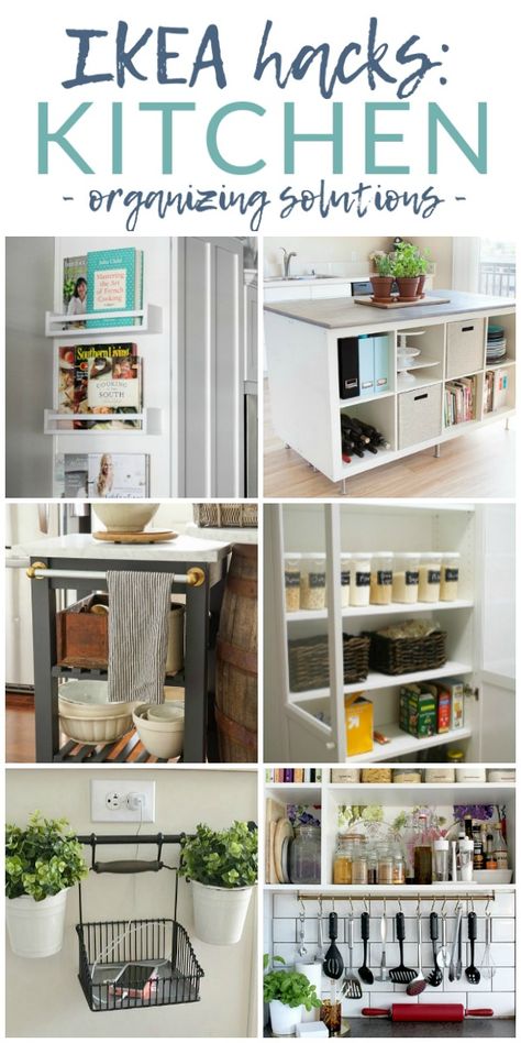 Ikea Hacks - Kitchen Organizing Solutions Ikea Hacks Kitchen, Kitchen Hack Decor, Ikea Kitchen Organization, Kitchen Hacks Diy, Ikea Kitchen Storage, Kitchen Renovation Diy Ideas, Apartment Kitchen Organization, Crazy Genius, Ikea Organization Hacks