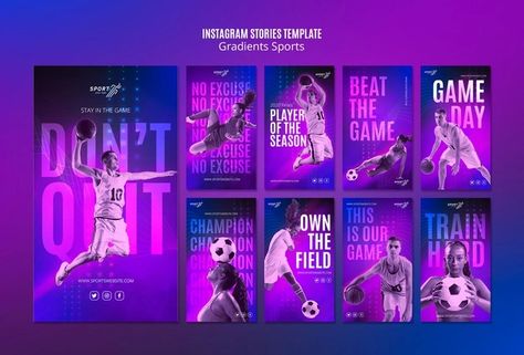 Instagram Gradient, Sports Campaign, Instagram Story Ads, Football Posters, Inspo Art, Social Design, Social Media Advertising Design, Social Media Post Template, Social Media Poster