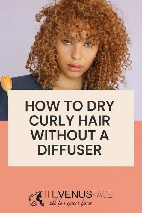 dry curly hair How To Defrizz Curly Hair Diy, Homemade Diffuser Hair Dryer, How To Style Curly Hair Without Diffuser, Drying Curly Hair With Diffuser, Air Dry Curly Hair Without Frizz, Diffuse Hair Without Diffuser, No Diffuser Hair Curls, How To Air Dry Curly Hair, Drying Curly Hair Without Diffuser