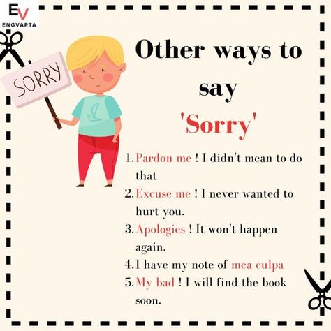 Ways To Say Sorry, English To Hindi, Practice English, English Grammar Rules, Speak English Fluently, Say Sorry, Other Ways To Say, Better English, Conversational English