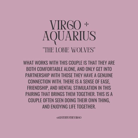 Virgo Love Compatibility + What Works 💞 #Listentothevirgo Aquarius Virgo Compatibility, Virgo And Aquarius Compatibility, Virgo Friendship, Virgo Love Compatibility, Aquarius Core, Aquarius And Virgo, Virgo Relationships, Virgo Compatibility, Aquarius Compatibility