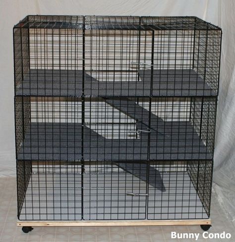 Bunny Condo, Diy Bunny Cage, Indoor Rabbit Cage, Large Bunny, Bunny Hutch, Rabbit House, Indoor Rabbit, Large Rabbits, Rabbit Cages