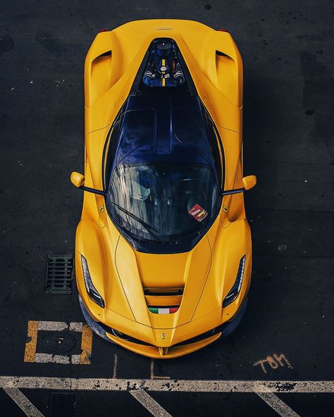 Luke on Instagram: “Watch Out Below - The @ferrari TheFerrari as @jamesmaybloke used to call it, from above looks like a tear drop, especially with it‘s roof…” Car From Above, Ferrari Laferrari, Start A Blog, Car Art, Top View, Tear Drop, Supercars, Exotic Cars, Super Cars