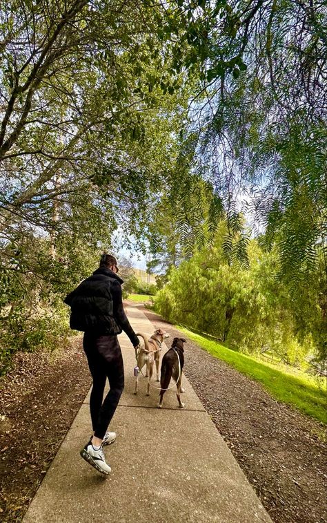 Fur Mom Aesthetic, Happy Dogs Aesthetic, Dog Walking Aesthetic City, Dogs Walking Aesthetic, Walking Outfit Aesthetic, Mom Walk Outfit, Walking My Dog Aesthetic, Dog Walking Pictures, Walk Dogs Aesthetic