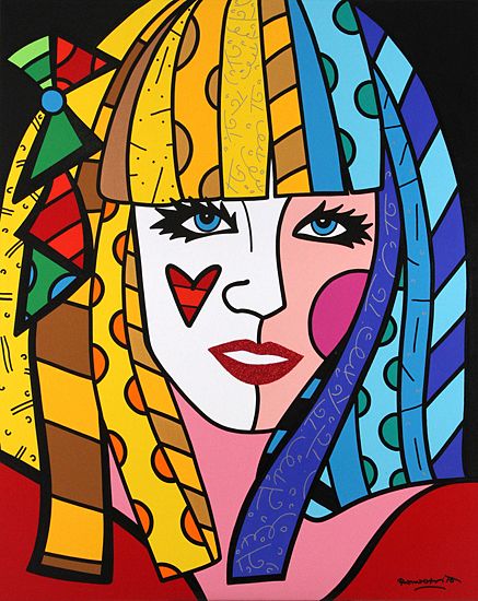 Lady Gaga by Romero Britto portrait idea Pop Art Self Portraits, Romero Britto Art, Britto Art, Classe D'art, Cassie Stephens, Neo Pop, Outfit Photos, 4th Grade Art, Fantasy Magic