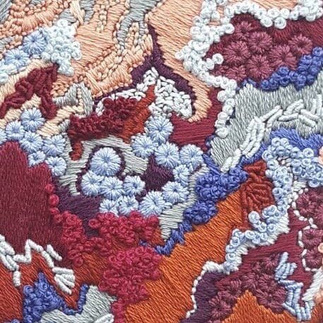 Stitching On Paper, Textile Art Embroidery, Abstract Embroidery, Artist Instagram, Art Making, Texture Color, Up Wedding, Embroidery Fashion, Hand Embroidery Designs