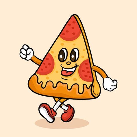 Free vector hand drawn pizza cartoon ill... | Free Vector #Freepik #freevector #cartoon-illustration #food-character #cartoon #cute-character Pizza Cartoon Illustrations, Food Character Design, Food Character, Pizza Cartoon, Pizza Drawing, Emoji Nails, Cute Pizza, Cake Drawing, Bond Paper Design