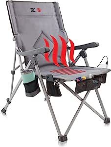 POP Design The Hot Seat, USB Heated Portable Camping Chair, Perfect for Outdoor, Sports, Beach, or Picnics. (Battery Pack Not Included) Portable Camping Chair, Diy Swing, Swing Bed, Hot Seat, Portable Chair, Folding Camping Chairs, Fall Camping, Large Travel Bag, Portable Heater